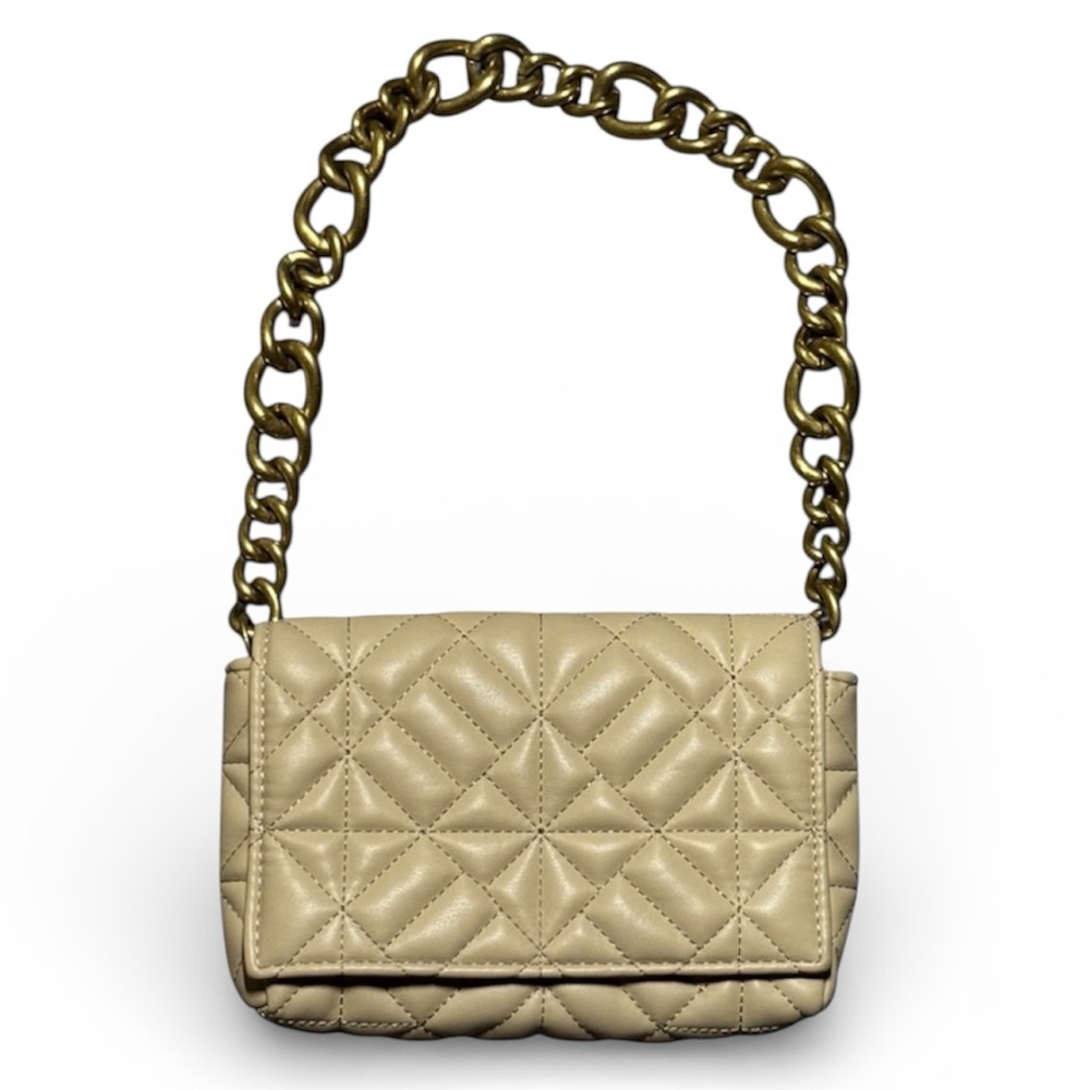 Zara Quilted Chain Shoulder Bag